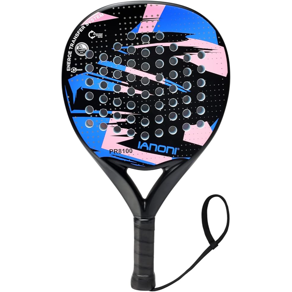 Ianoni Carbon Fiber Paddle Racket with EVA Memory Flex Foam Core